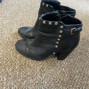 Tory Burch black studded heeled booties